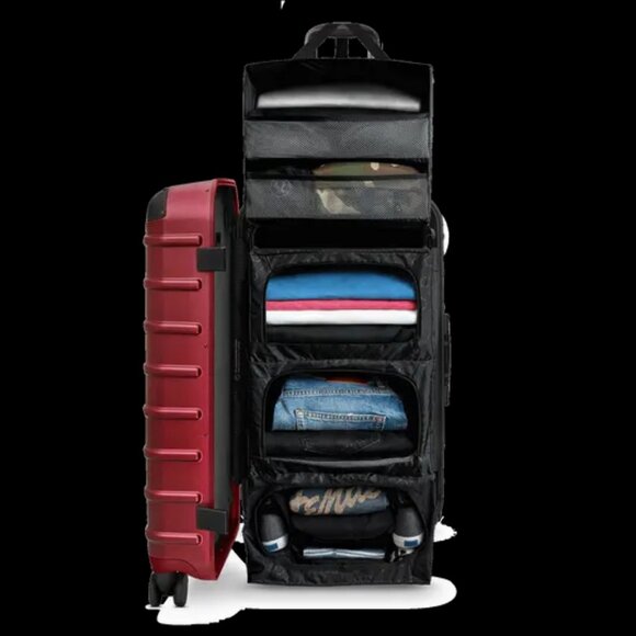 Solgaard Large Venetian Red Check-In Closet (Trunk Other - Solgaard Venetian Red Check-In Closet Trunk [Zero Landfill]